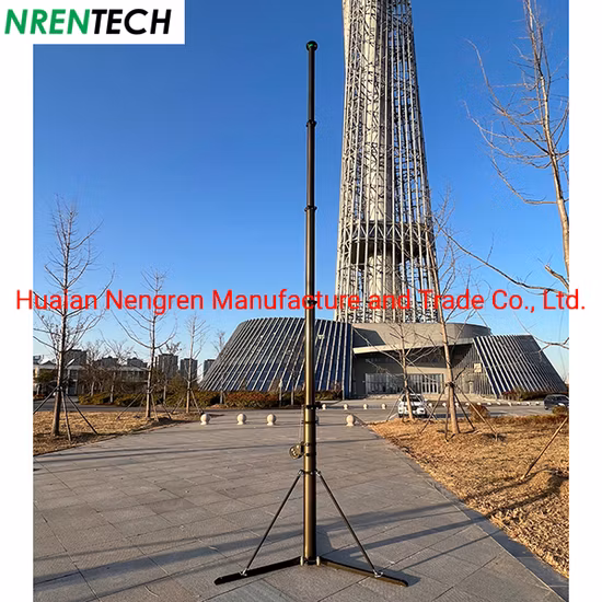 Albero con avviamento manuale da 9 m per torre faro