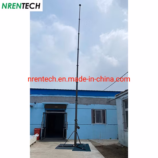 Carico utile leggero Alluminio da 10 m Sollevamento montante telescopico Retrazione da 1,8 m